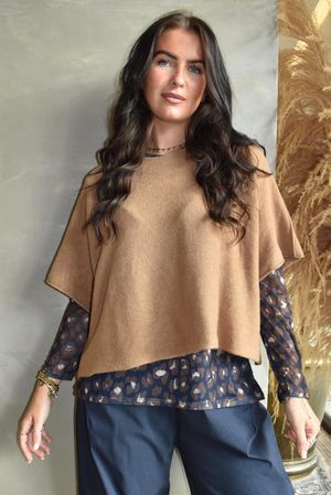 Bobby Mesh Layering Top Sana Leopard Navy